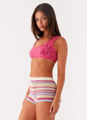 Mercer Sequin Bralette - Fuchsia