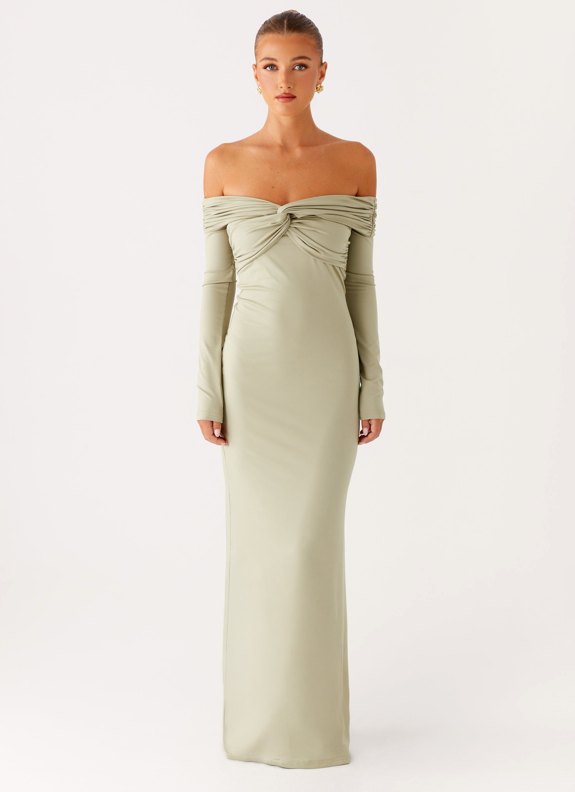 Marla Long Sleeve Maxi Dress - Sage