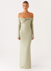 Marla Long Sleeve Maxi Dress - Sage