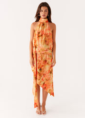 Lou Midi Dress - Sunset Floral
