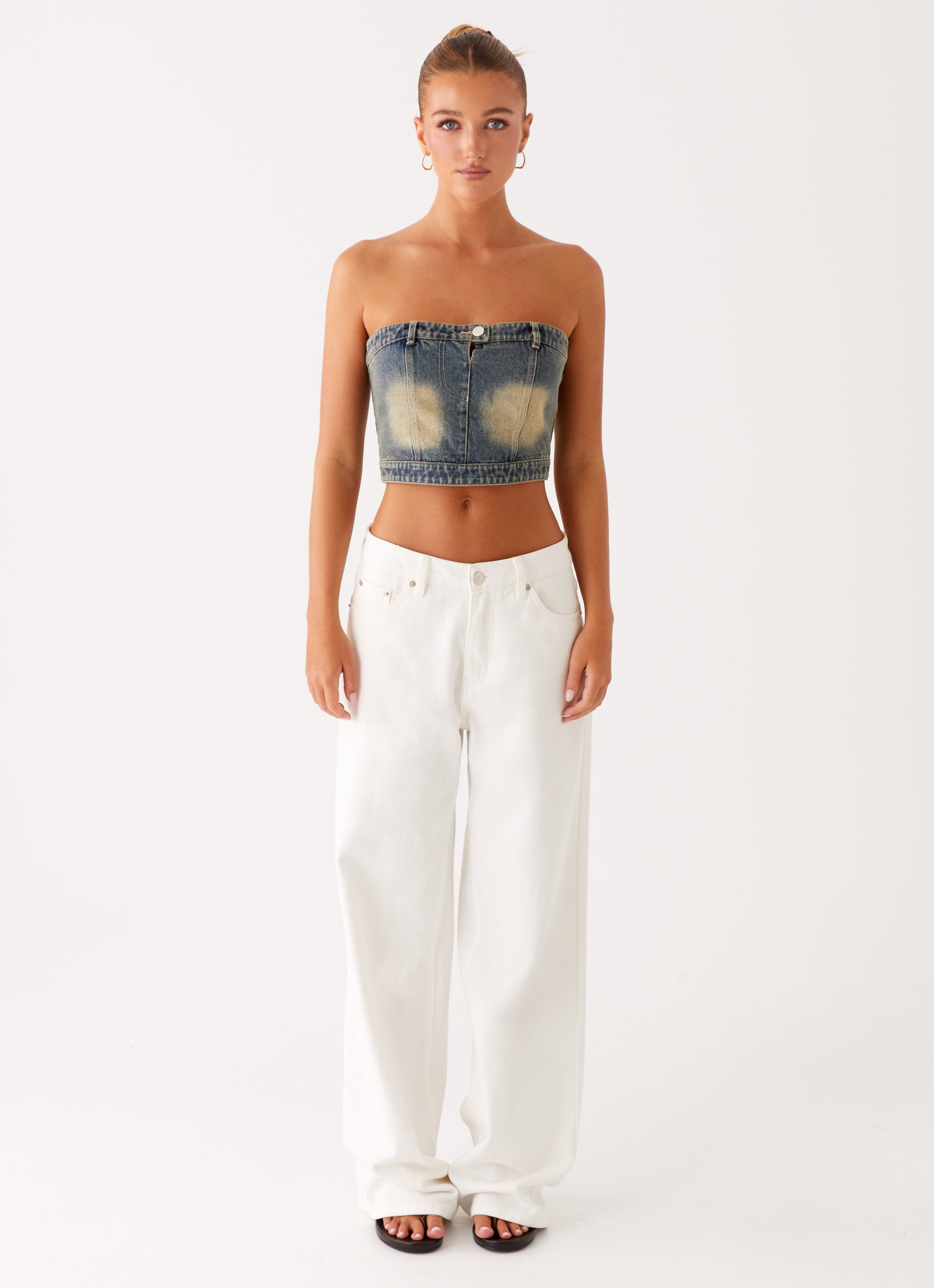 Not Like Us Denim Top - Vintage